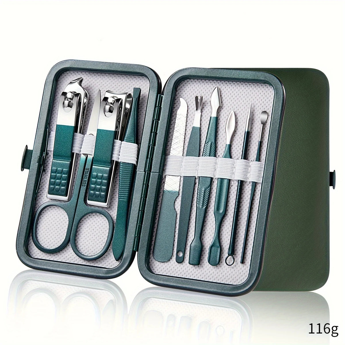 Stainless Steel Manicure & Pedicure Set with Travel Case
