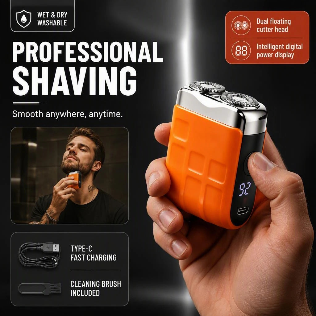Mini Portable Electric Shaver for Men — Rechargeable