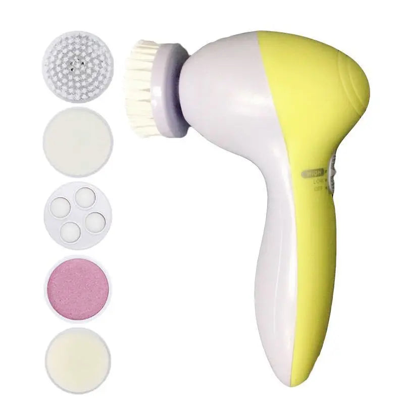 5-in-1 Electric Facial Cleansing Brush — Spa Skin Care Massager