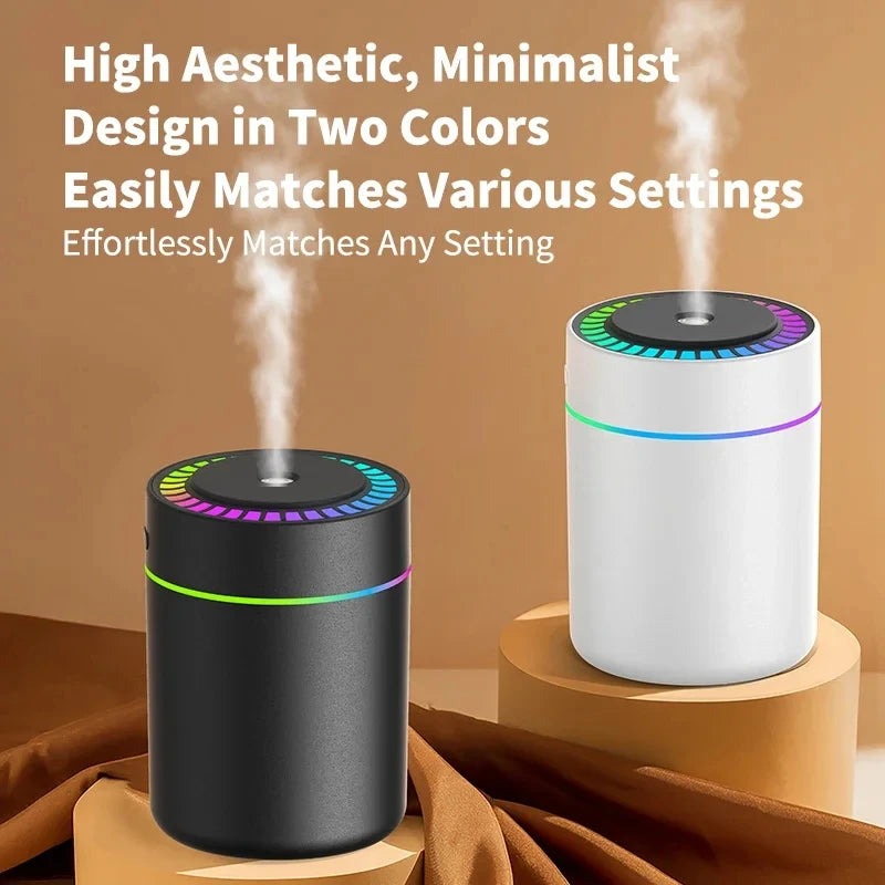 Mini USB Aroma Diffuser & Humidifier with LED Lights — 180ml
