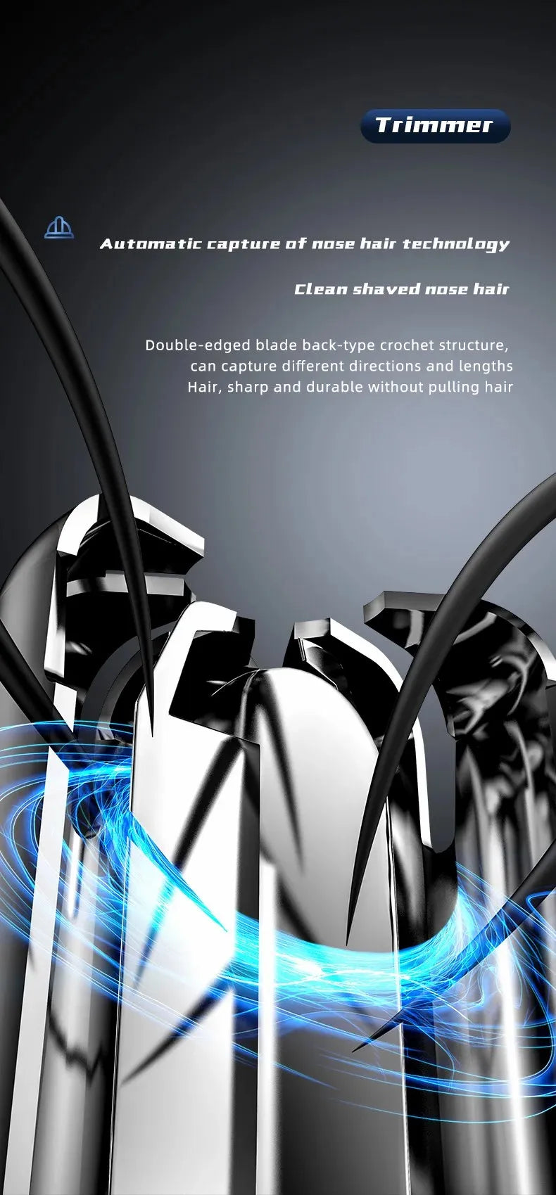 Painless Electric Nose & Ear Hair Trimmer