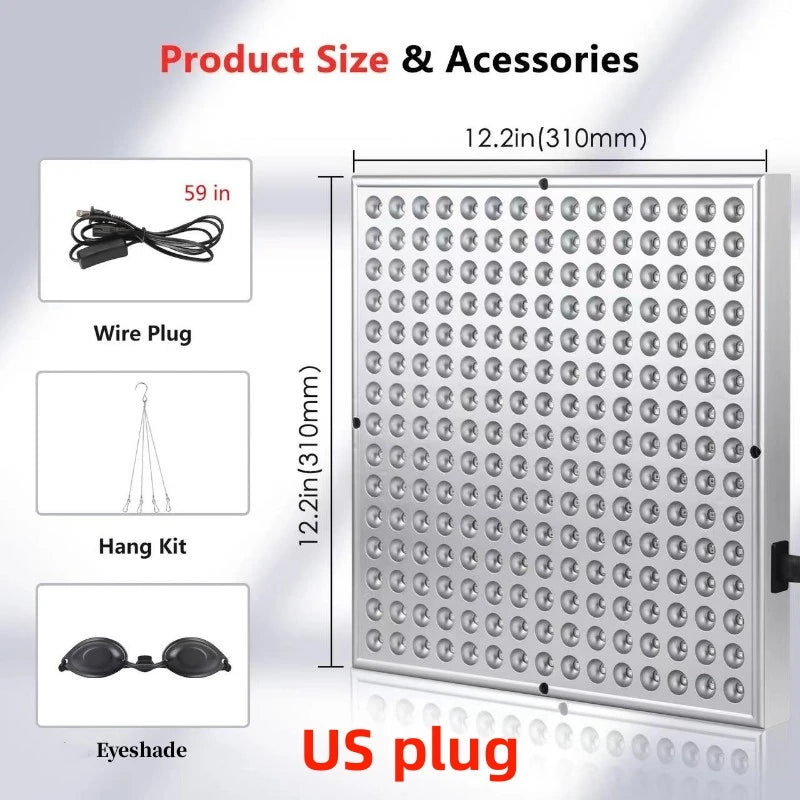 225-LED Red Light Therapy Panel for Face & Body