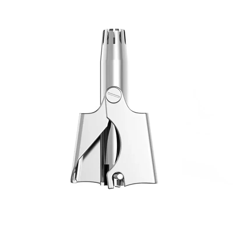 Manual Nose & Ear Hair Trimmer — Stainless Steel, No Battery