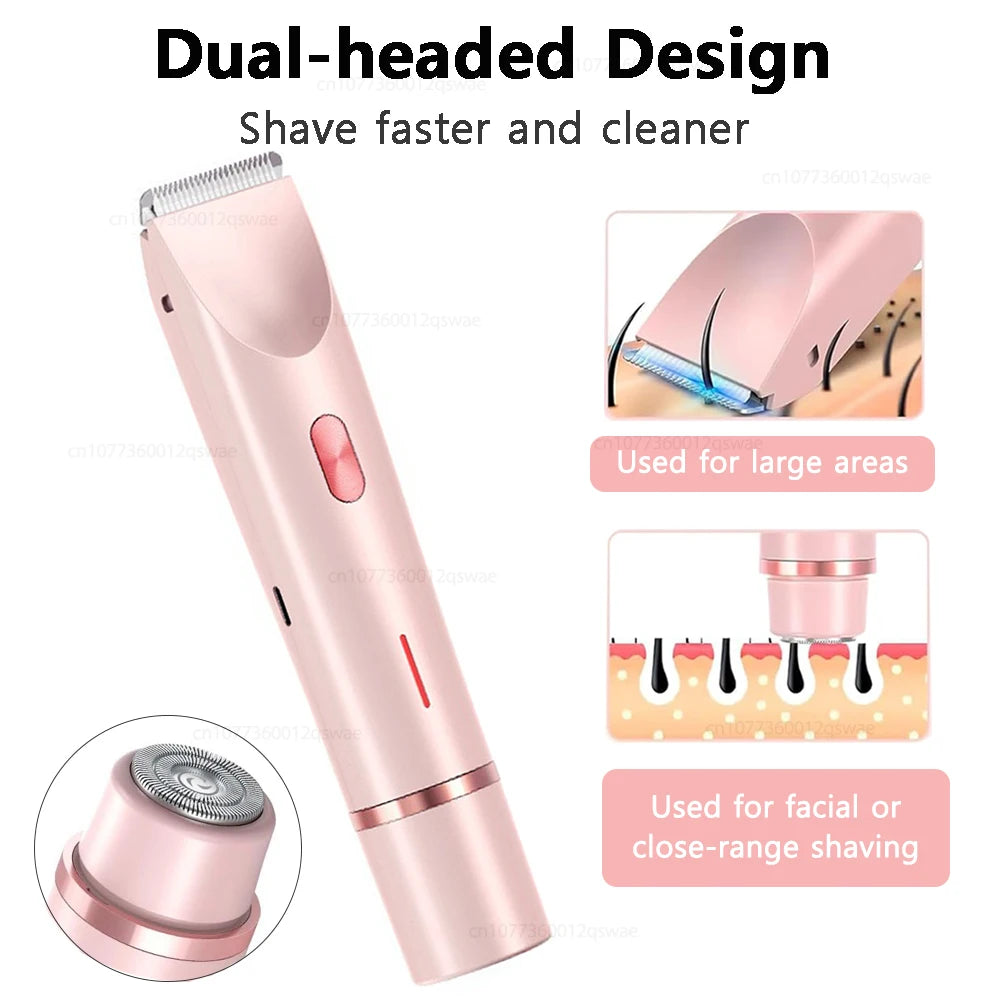 Women's Electric Shaver — Dual-Head Body & Bikini Trimmer