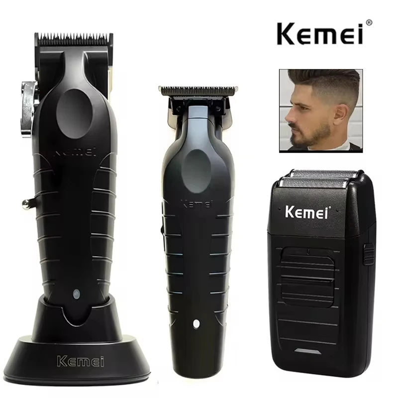 Kemei Hair Clipper & Trimmer Kit (KM-2296, KM-2299, KM-1102)