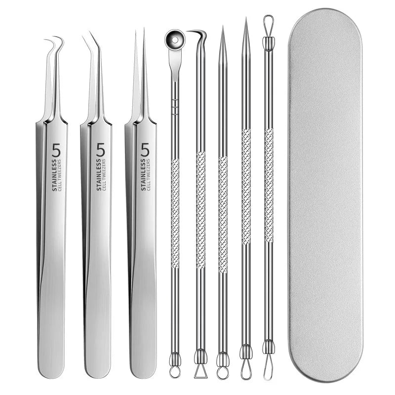 Acne & Blackhead Removal Tool Set — Stainless Steel