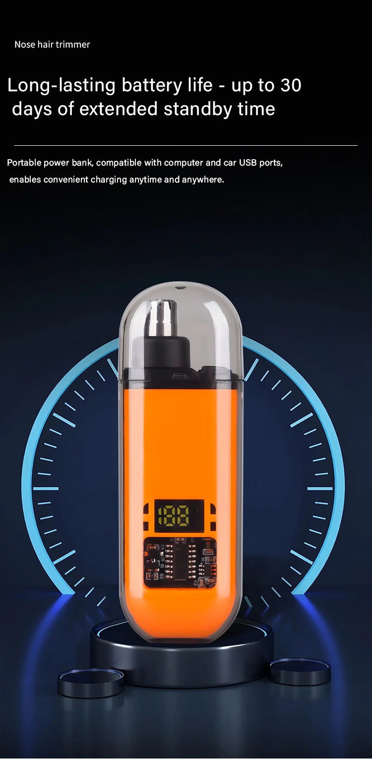 Rechargeable Nose & Ear Hair Trimmer, USB-C