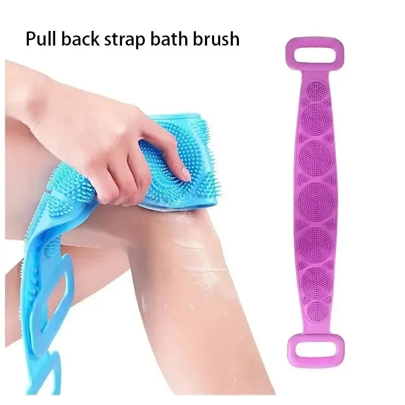 Silicone Back Scrubber Strap — Extended Reach Bath Brush
