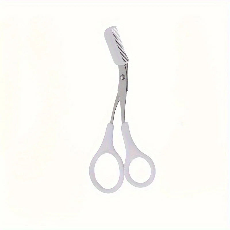 Eyebrow Trimming Scissors with Comb — Precision Grooming