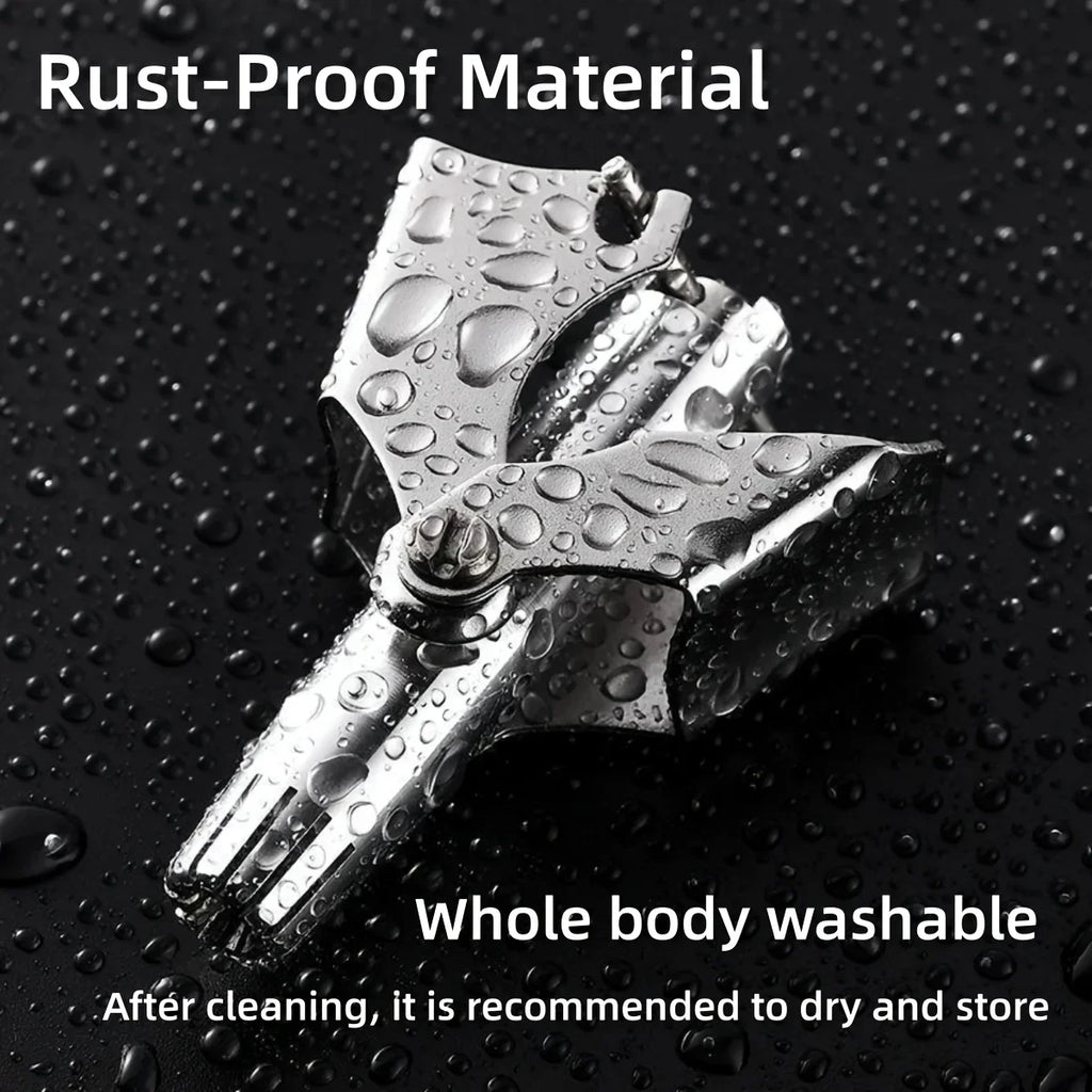 Manual Nose & Ear Hair Trimmer — Stainless Steel, No Battery