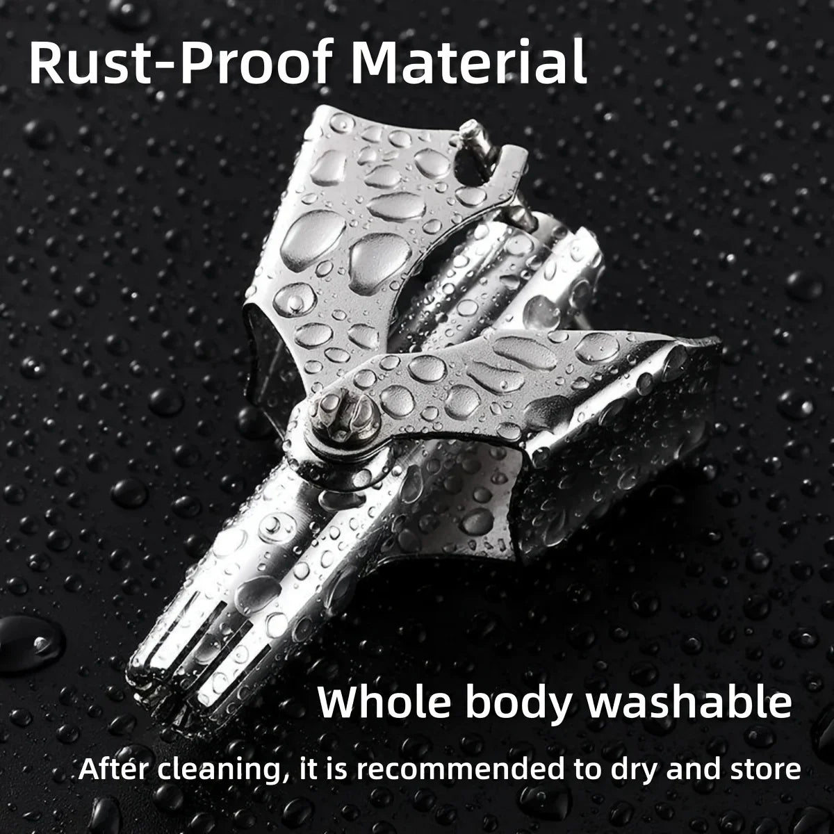 Manual Nose & Ear Hair Trimmer — Stainless Steel, No Battery