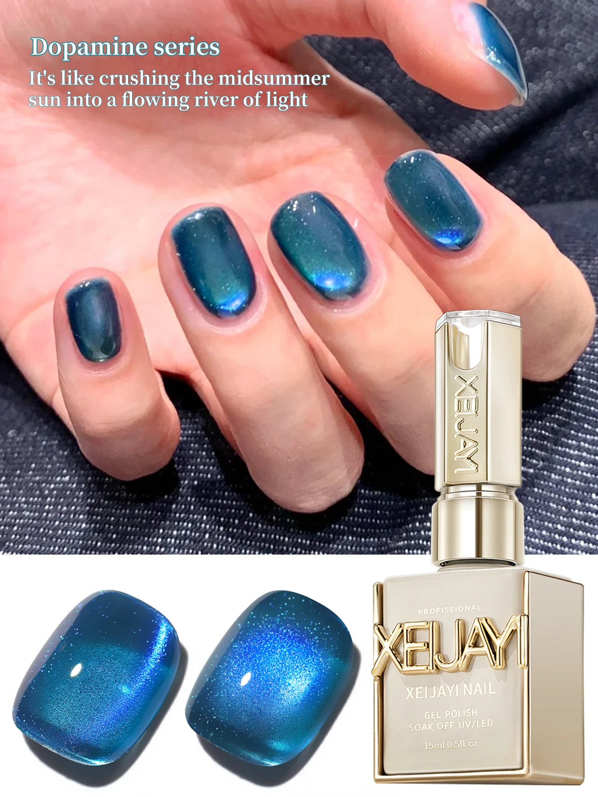 XEIJAYI Cat Eye Magnetic Gel Polish, 15ml