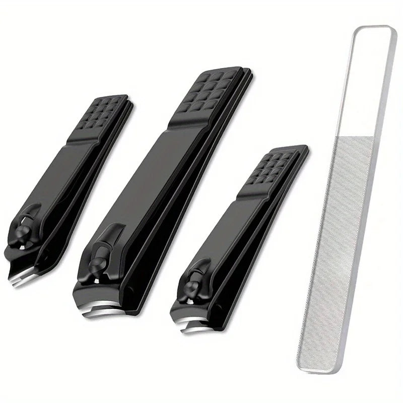 4-Piece Nail Clipper Set with Glass Nail File