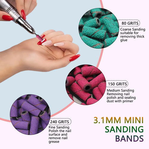 100-Piece Mini Sanding Bands Kit (3.1mm)