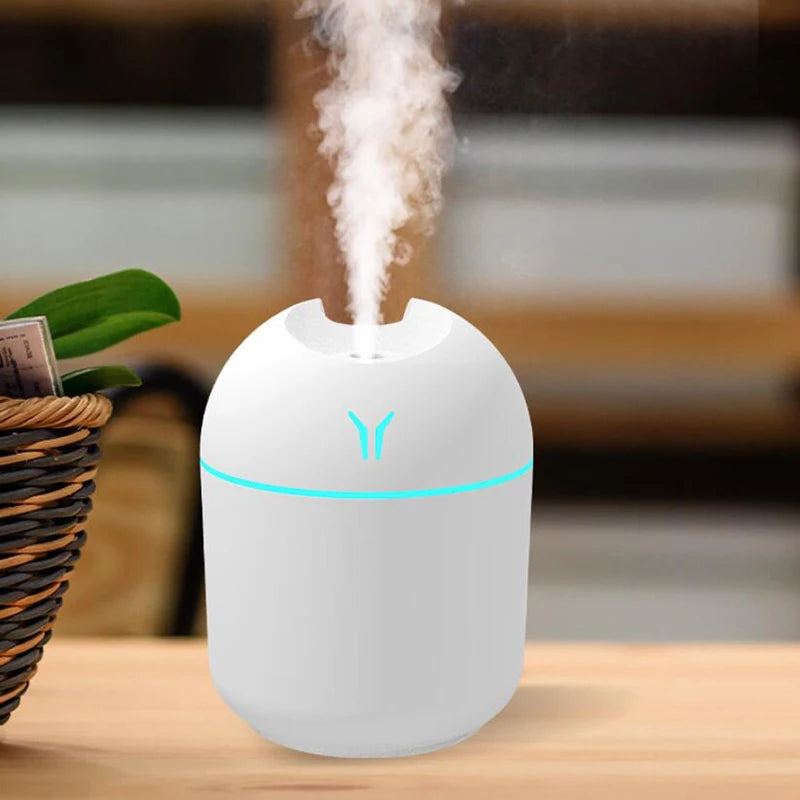 USB Mini Humidifier & Essential Oil Diffuser with LED Light