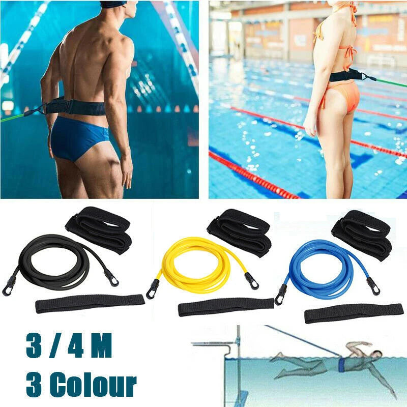 Swim Training Resistance Belt — Stationary Swim Cords