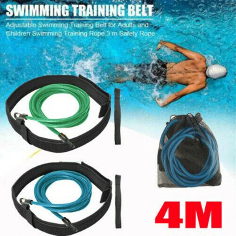 Swim Training Resistance Belt — Stationary Swim Cords
