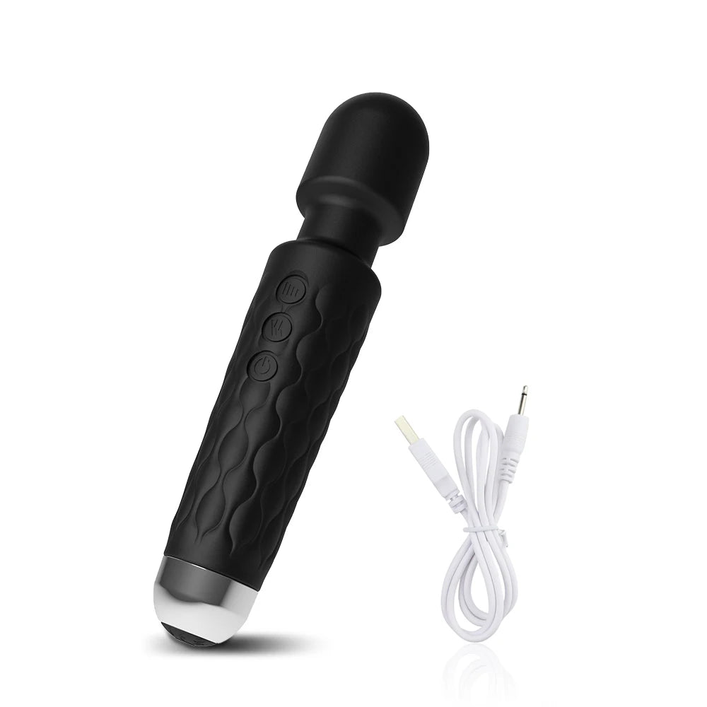 Rechargeable Wand Massager — 20 Patterns, 8 Intensities