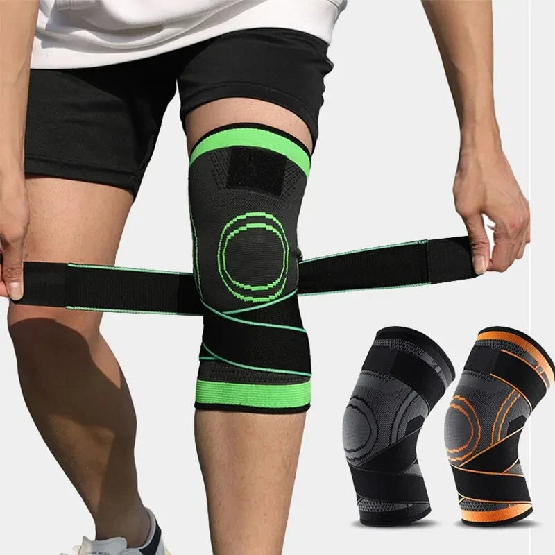 Knee Compression Sleeve with Adjustable Straps — All-Day Support