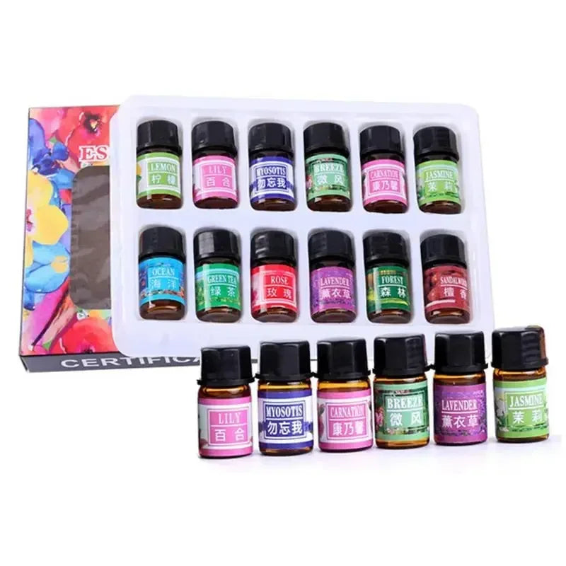 Aromatherapy Essential Oil Set (12 x 3ml)