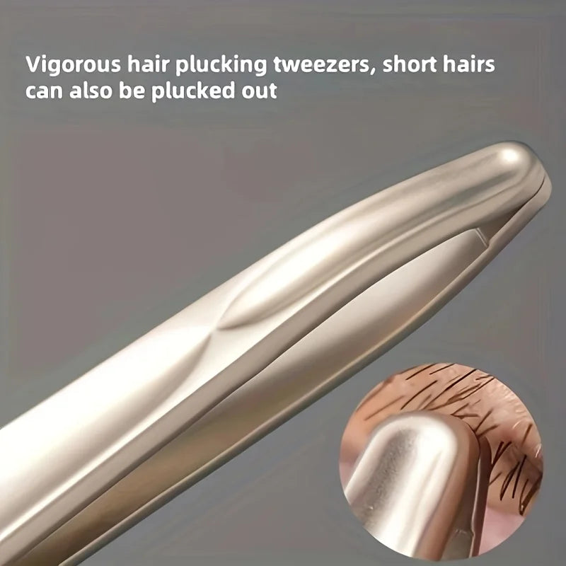 Round-Head Precision Tweezers for Eyebrows & Facial Hair