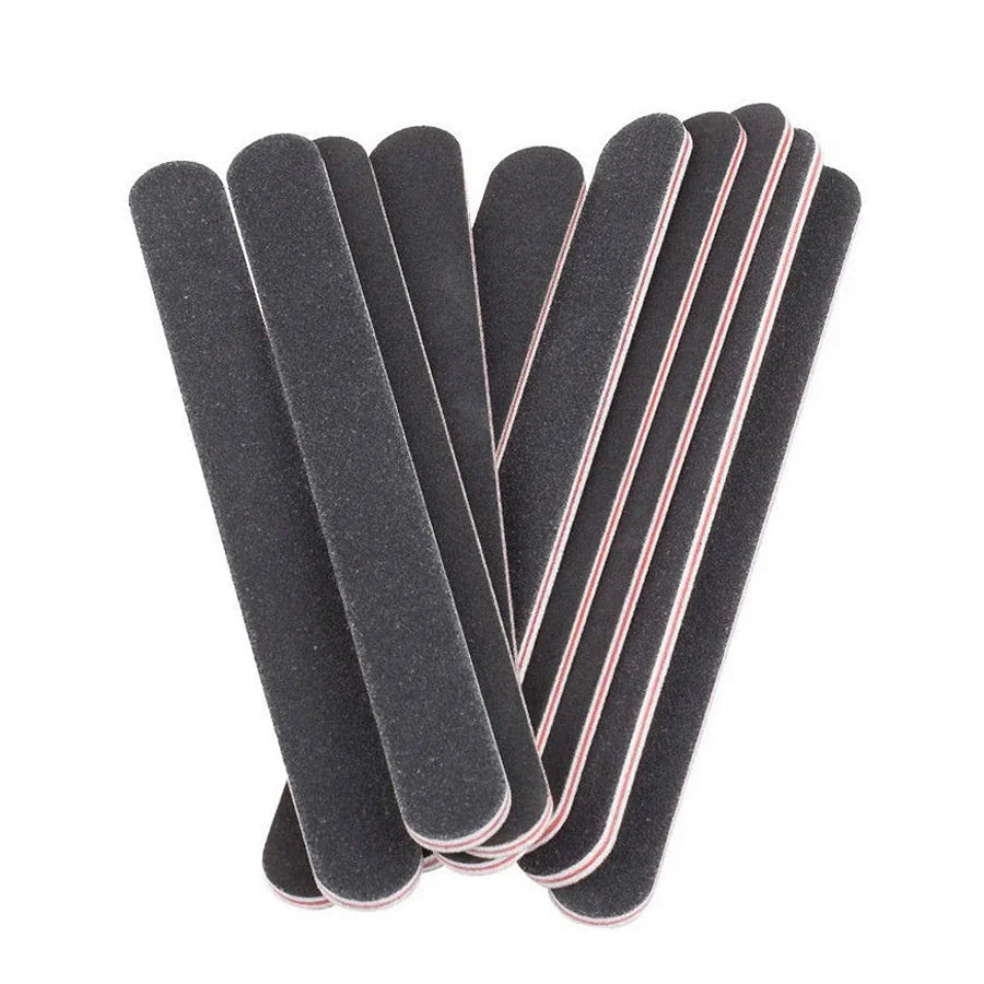 Emery Board Nail Files, 5-Pack — Double-Sided Sandpaper Files
