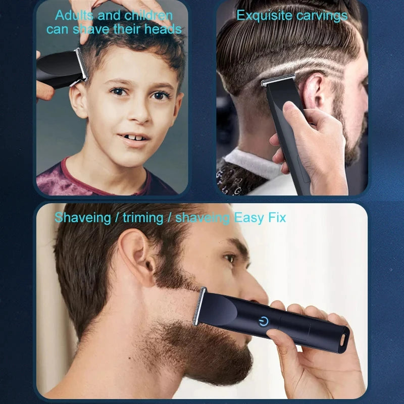 USB Rechargeable Hair & Beard Trimmer — Adjustable Cutter Head