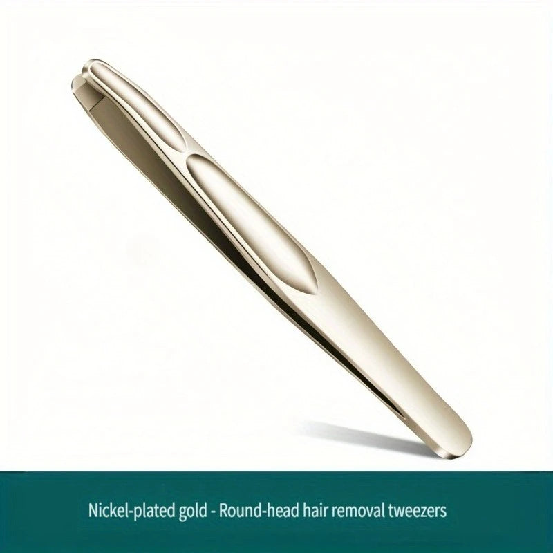 Round-Head Precision Tweezers for Eyebrows & Facial Hair