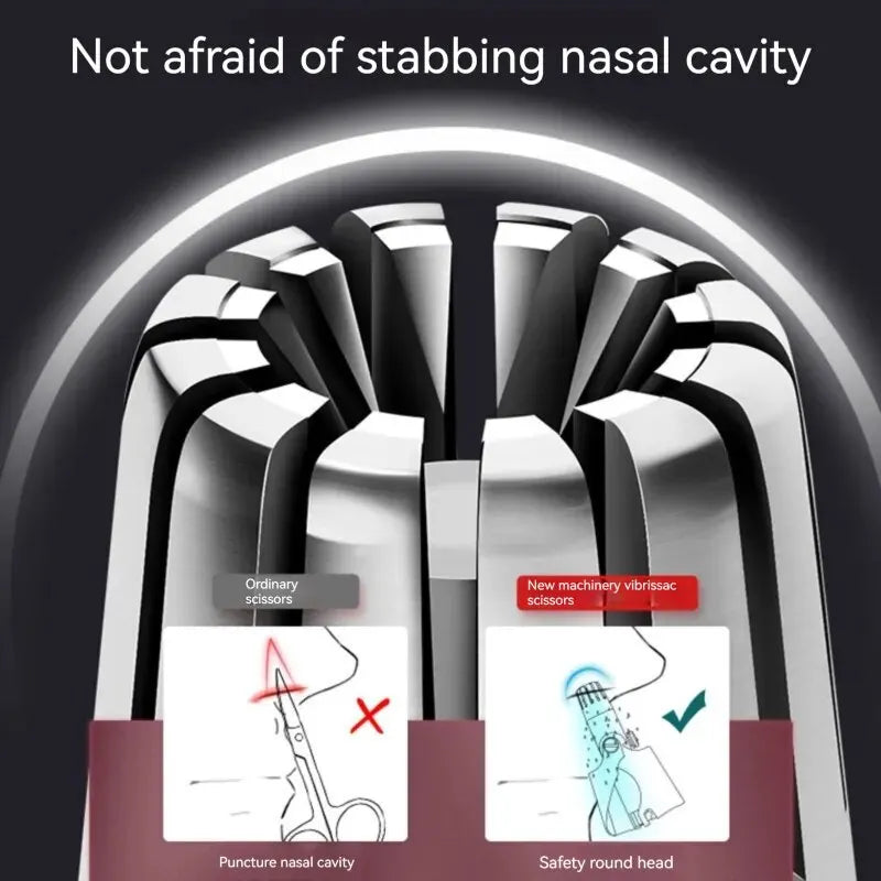 Manual Nose & Ear Hair Trimmer — Stainless Steel, No Battery