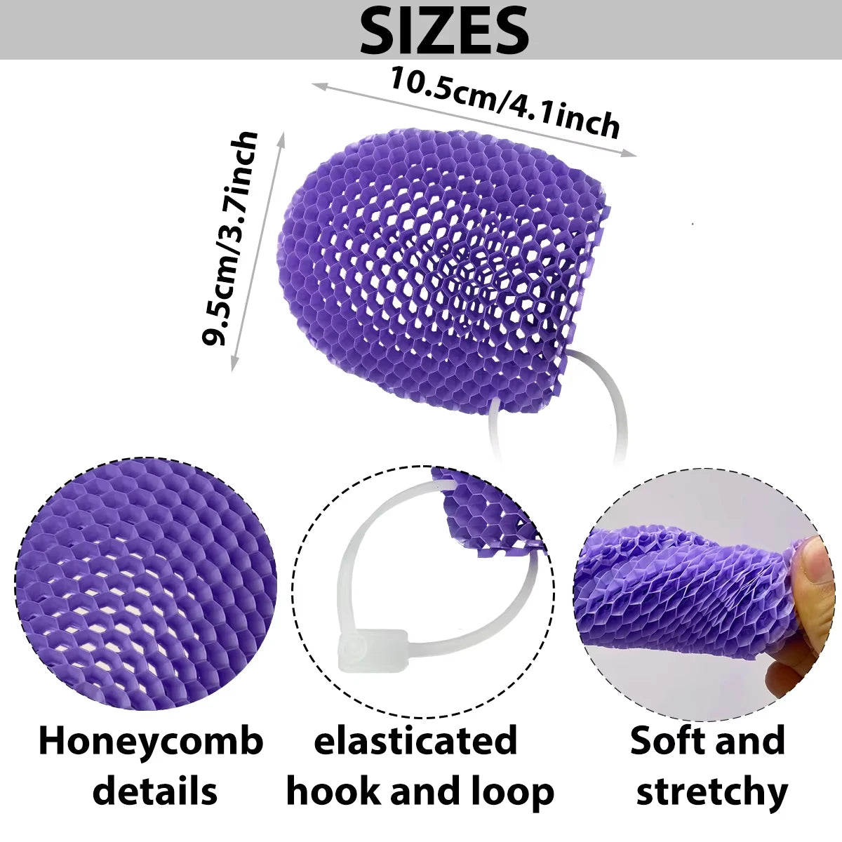 Honeycomb Exfoliating Shower Finger Caps — Bath Mitt