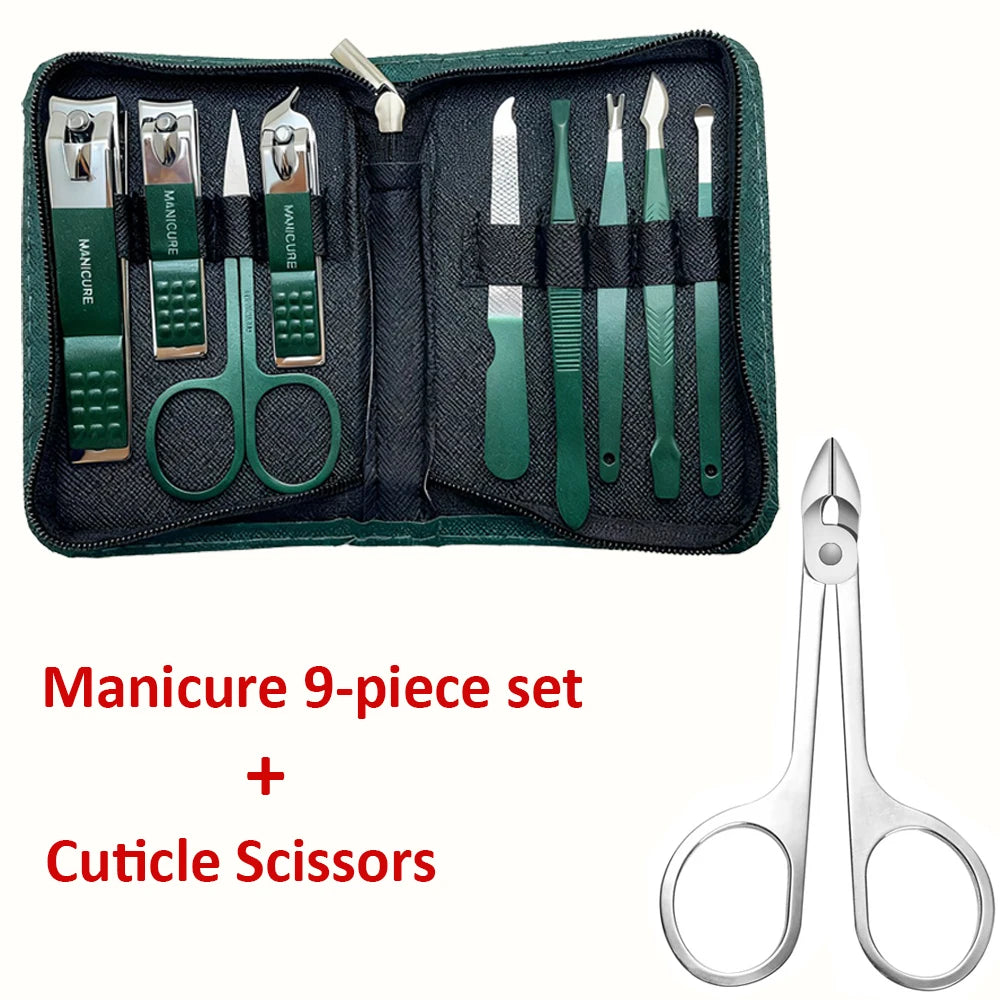 Stainless Steel Manicure & Pedicure Set with Travel Case