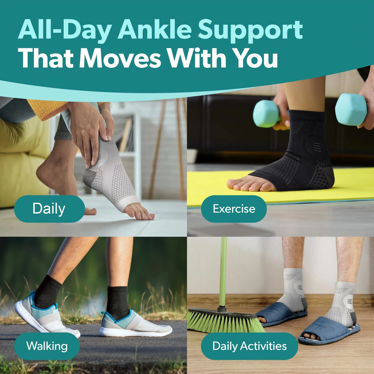 Open-Toe Compression Ankle Sleeves