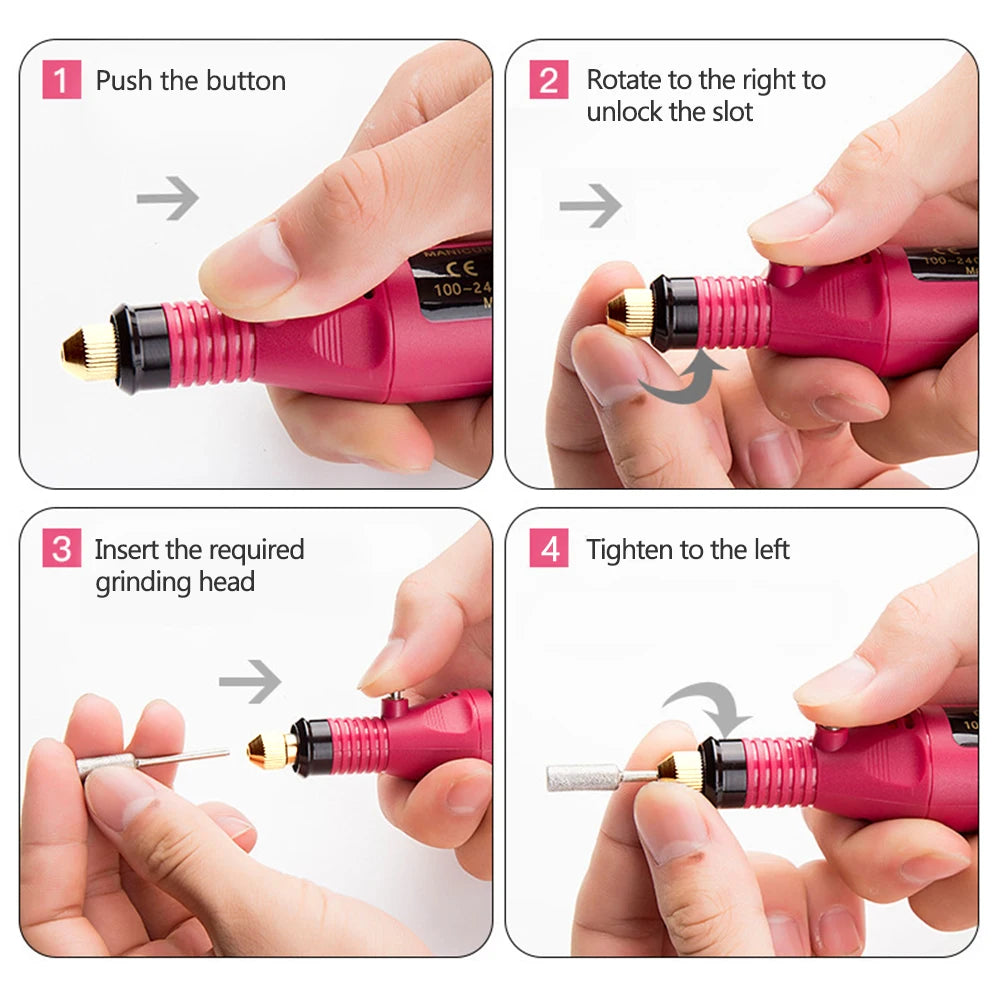 LULAA Electric Nail Drill Machine Set — Manicure & Pedicure Kit
