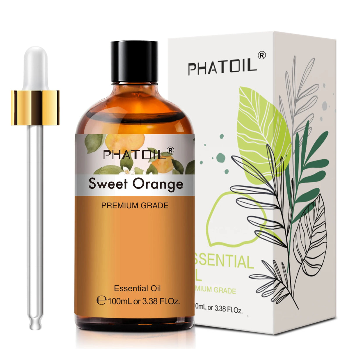 PHATOIL 100ml Pure Essential Oils — Eucalyptus, Lavender, Jasmine & More