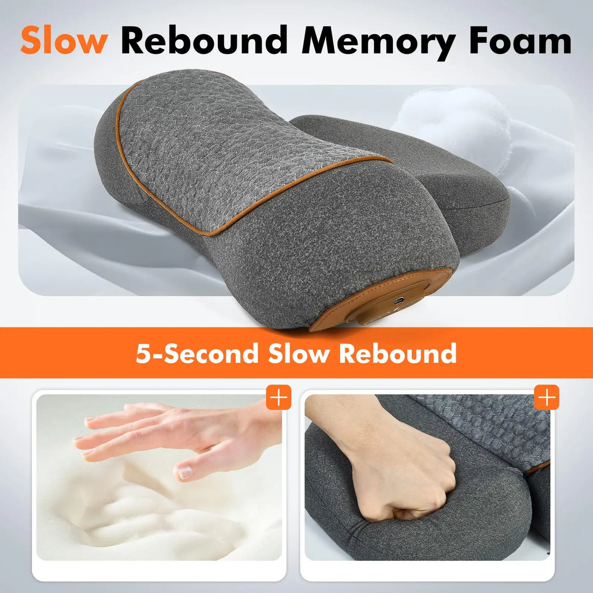 Electric Neck Massage Pillow with Heat & Vibration