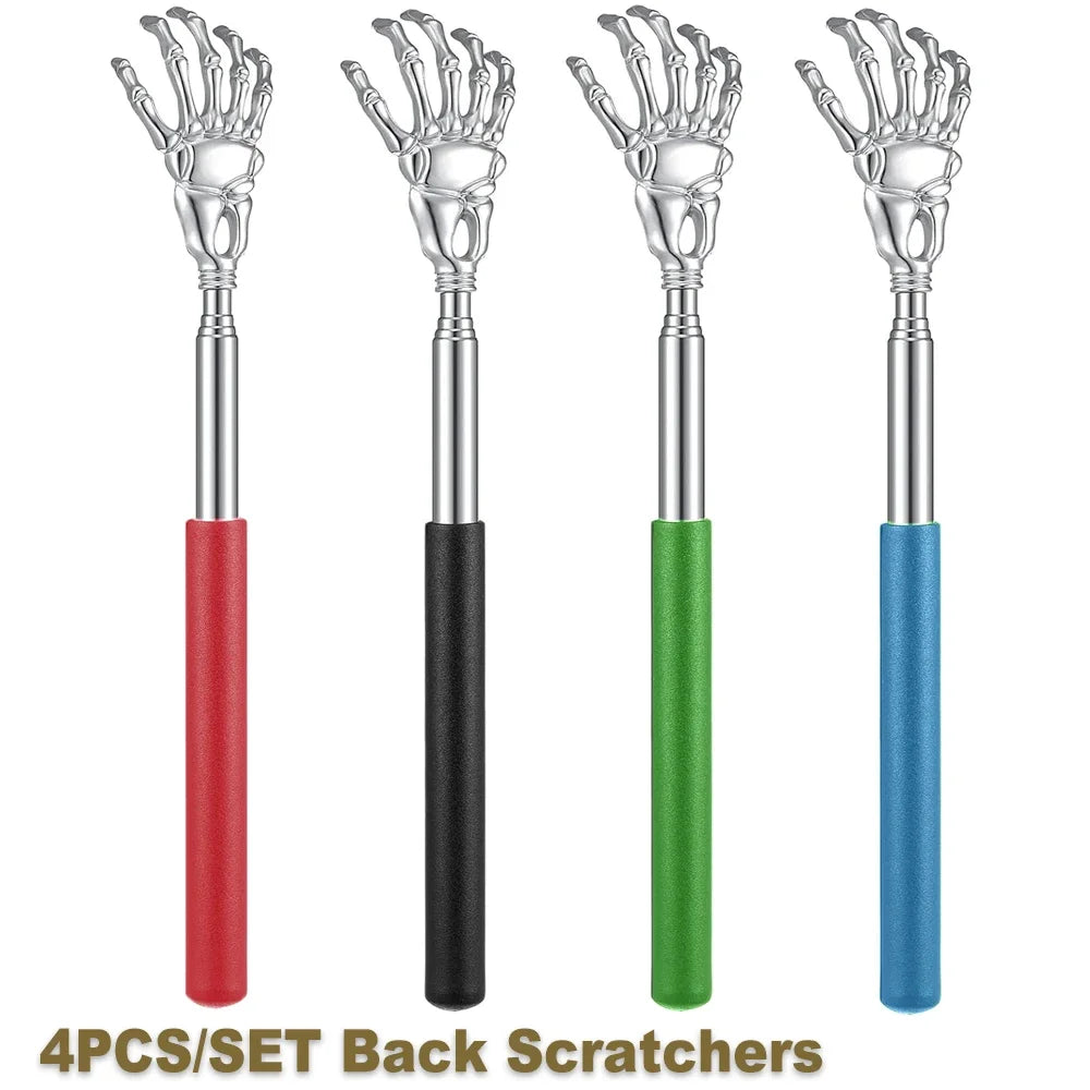 Telescopic Back Scratcher — Stainless Steel, Extends to 20 Inches