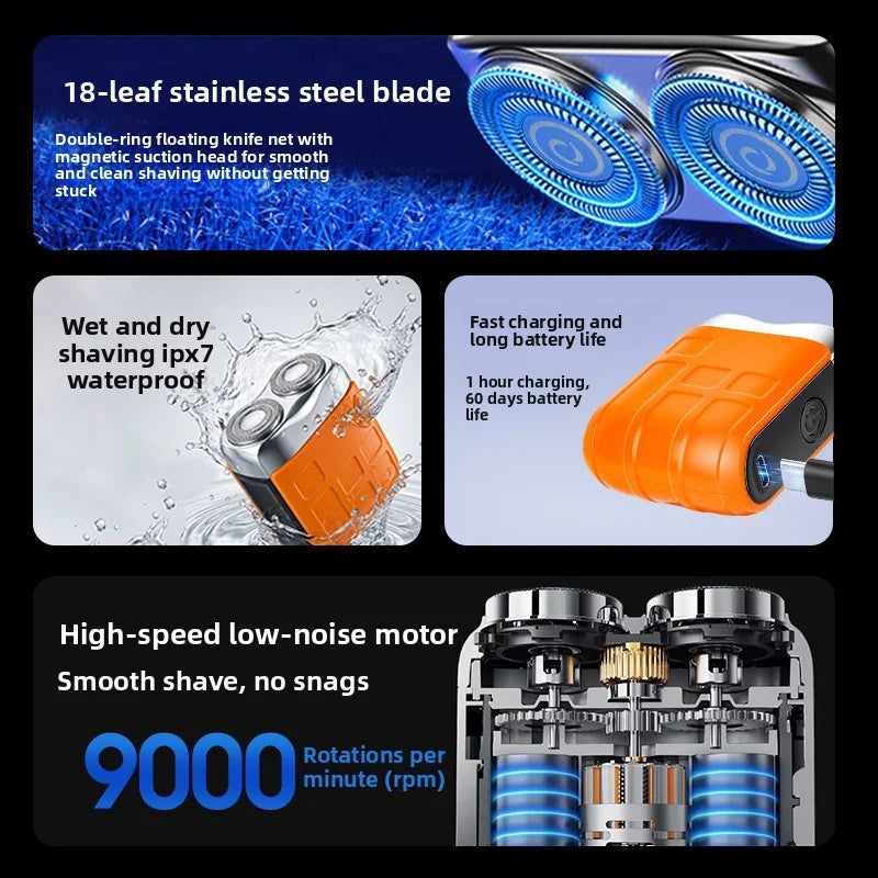Mini Portable Electric Shaver for Men — Rechargeable