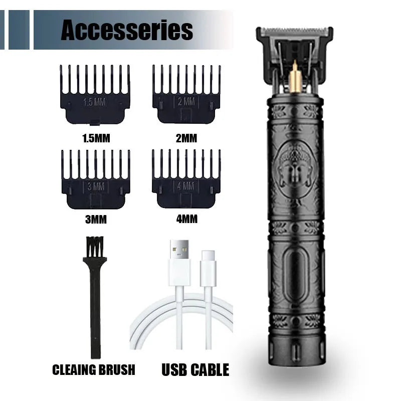 T9 Zero-Gap Hair Trimmer with USB Fast Charging